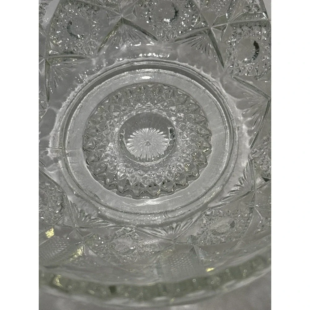 VINTAGE Imperial Glass EAPG‎ Handled Nappy Mogul Variant Clear 2 Handle Bowl